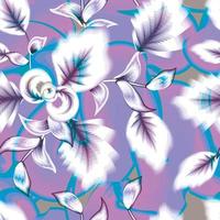 elegancia hojas tropicales de patrones sin fisuras sobre fondo pastel. colorido patrón tropical. dibujo de contorno estilo de boceto diseño de moda para sus textiles y telas, envolturas, cualquier superficie. el verano vector