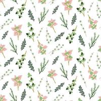 Seamless pattern with herbs. vector