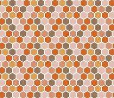 Hexagon seamless pattern, retro style. Vector wallpaper. Good for print.