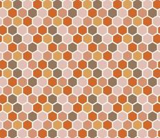 Hexagon seamless pattern, retro style. Vector wallpaper. Good for print.