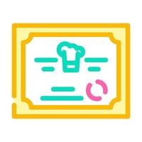 diploma cooking courses color icon vector illustration