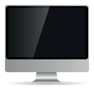 Abstract Computer display isolated on white baskground.Vector il