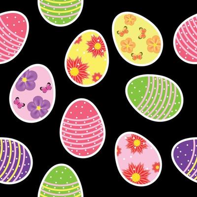 Vector illustration seamless pattern background with easter egg