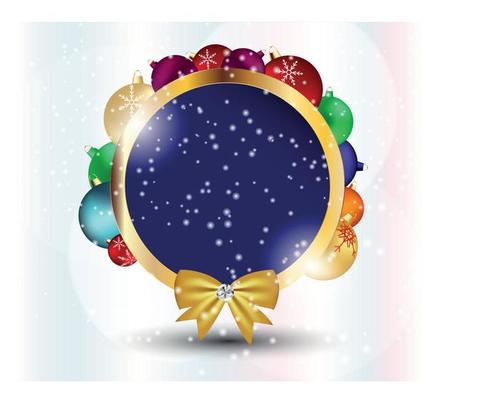 Abstract Christmas and New Year frame background. vector illust