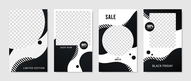 Set of modern stories template for social media advertise.