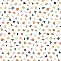 Terrazzo seamless pattern. Print in Classic italian type of floor style .  Vector abstract background with chaotic multicolor stains.