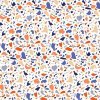 Abstract seamless pattern in terrazzo style. Vector background. Colorful print for wallpaper, backdrop, fabric, etc.