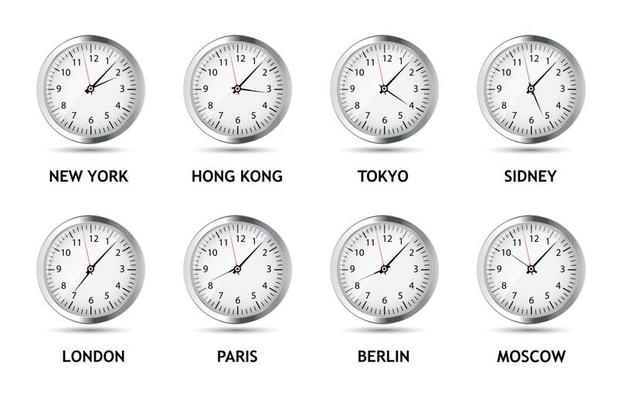 Time Zone World vector illustration