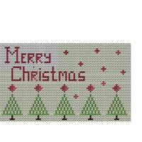 Christmas ornament for knitting vector illustration