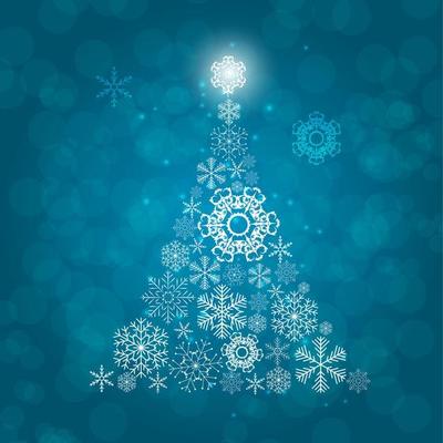 Christmas snowflakes background vector illustration