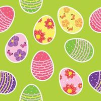 Vector illustration seamless pattern background with easter egg