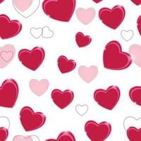 Happy Valentines Day seamless pattern background with heart. Vector illustration