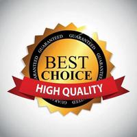 Best Choice Golden Label  Vector Illustration EPS10