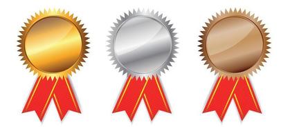 Golden, silver  bronze awards. Vector illustration.