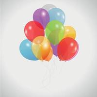 colored balloons, vector illustration