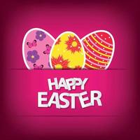 Happy Easter Spring Background Vector Illustration