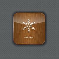 Weather wood application icons vector
