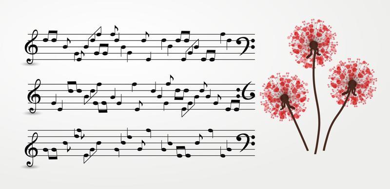 musical notes abstract background. Vector Illustration