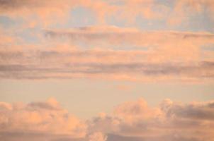 Colored Clouds at Sunset photo