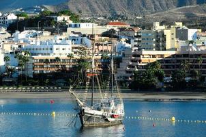 Old Vintage Sail Boat in the Port photo