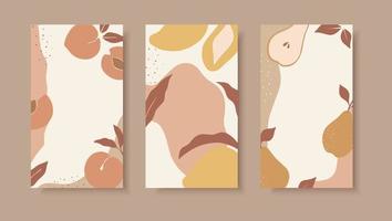 Set of abstract vector backgrounds with copy space for text.