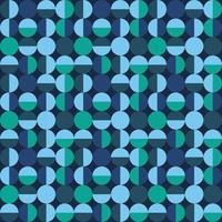 Seamless geometric pattern with circles and semicircles. vector
