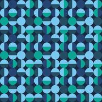 Seamless geometric pattern with circles and semicircles. vector
