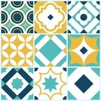 Azulejo seamless tile pattern. Vintage decorative design elements. vector