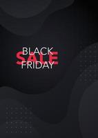 Black Friday sale banner with modern abstract gradient shapes. vector