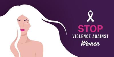 25 de noviembre día internacional para la eliminación de la violencia contra la mujer. vector