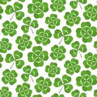 Clover leaves seamless pattern. vector