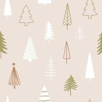 Christmas season vector seamless pattern. Abstract Christmas trees.