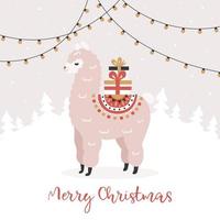 Merry Christmas greeting card. vector