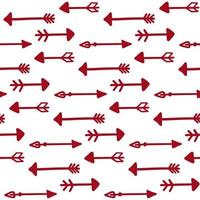 Red and white romantic arrow abstract seamless pattern vector