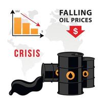 diseño vectorial de la crisis mundial del petróleo. vector