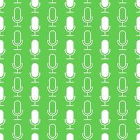 Microphone icon seamless pattern. Podcaste vector texture