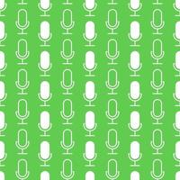 Microphone icon seamless pattern. Podcaste vector texture