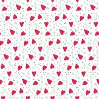 Romantic seamless vector pattern with hearts and arrows.