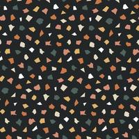 Terrazzo seamless pattern. Print in Classic italian type of floor style .  Vector abstract background with chaotic stains. Multicolor.