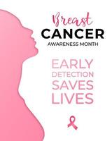 October - Breast Cancer awareness month campaign. vector