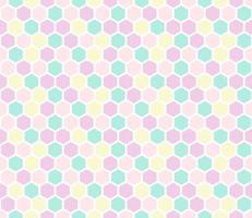 Hexagon seamless pattern in pastel colors. Vector backdrop. Good for print.