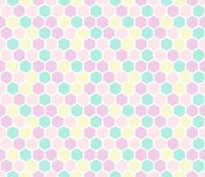 Hexagon seamless pattern in pastel colors. Vector backdrop. Good for print.