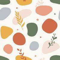 Trendy seamless pattern with abstract shapes. vector