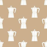 Abstract seamless pattern with coffee pots. vector