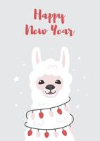 Happy New Year greeting card. vector