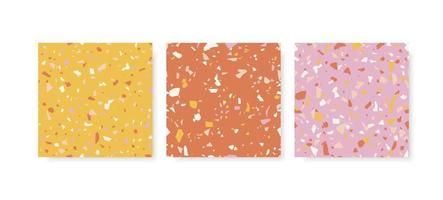 Terrazzo seamless pattern collection.