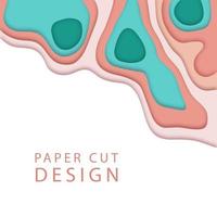 Abstract background in paper art style. vector