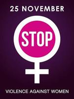 Stop Violence Against Women vector