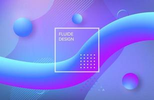 Liquid blue color background design. Fluid gradient and geometric  shapes composition. vector