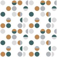 Abstract geometric wallpaper with semi circles and circles. Seamless pattern in scandinavian style. Vector background.